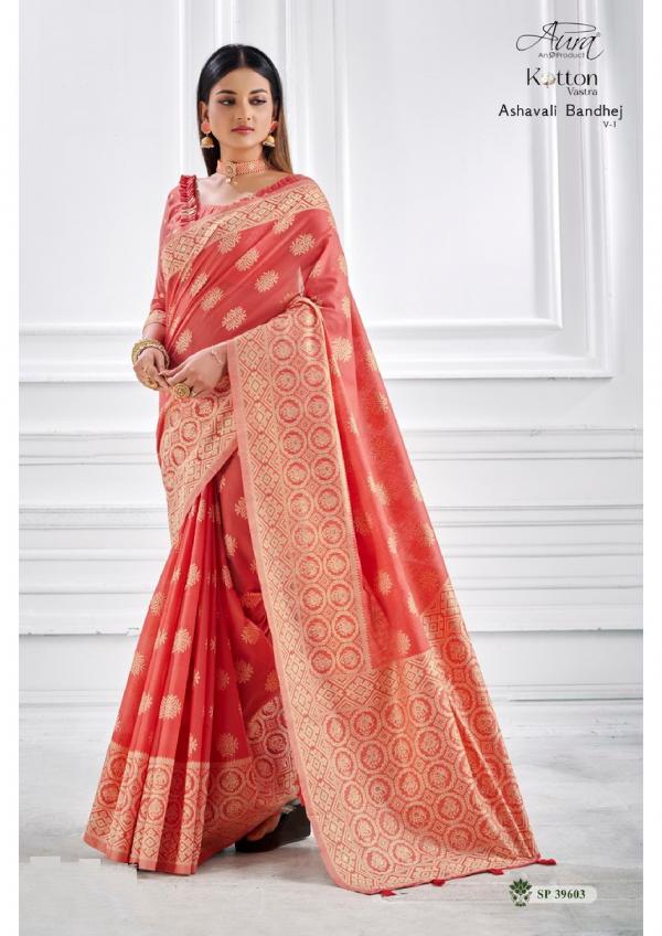Aura Ashavali Bandhej Vol 1 Designer Cotton Saree Collection